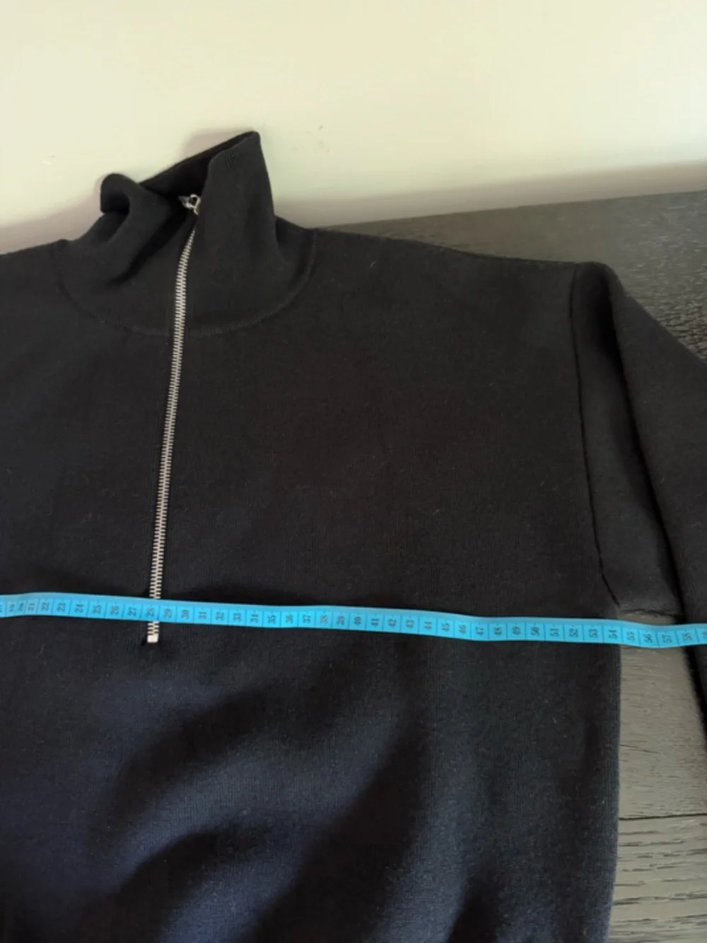 Chanel 26A Black Wool Quarter Zip Knitwear Size 34 Metiers D'art